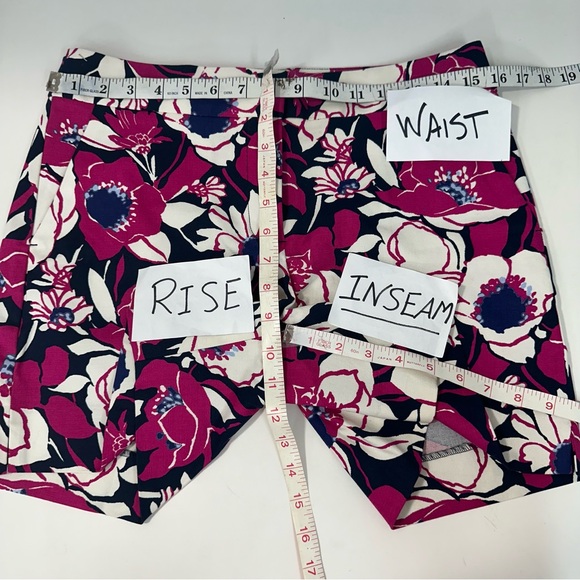 TALBOTS Women's Stretch 5" Short Size 4 NWT Pink Blue White Floral - Picture 11 of 12